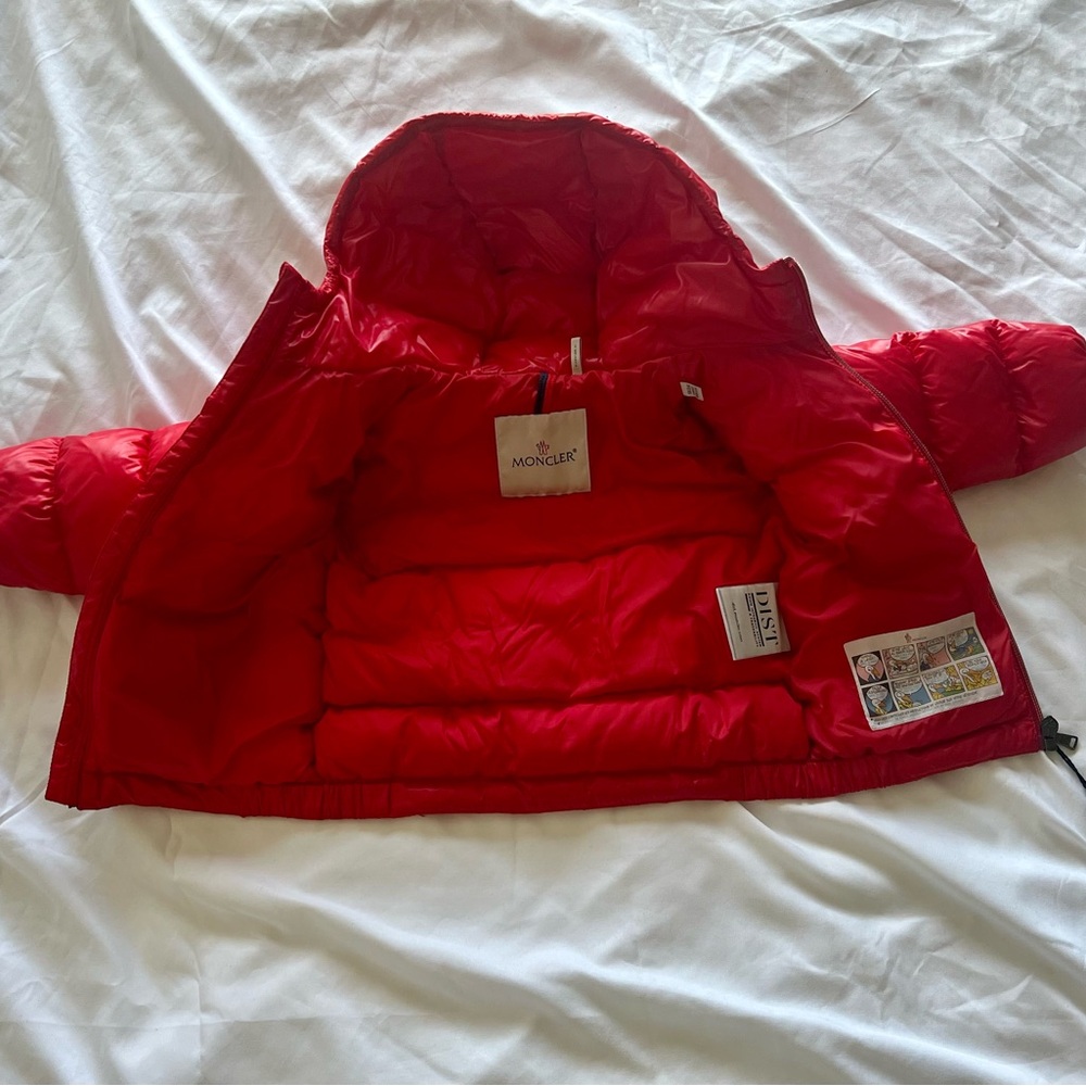 Moncler Kids Vibrant Red Puffer Coat